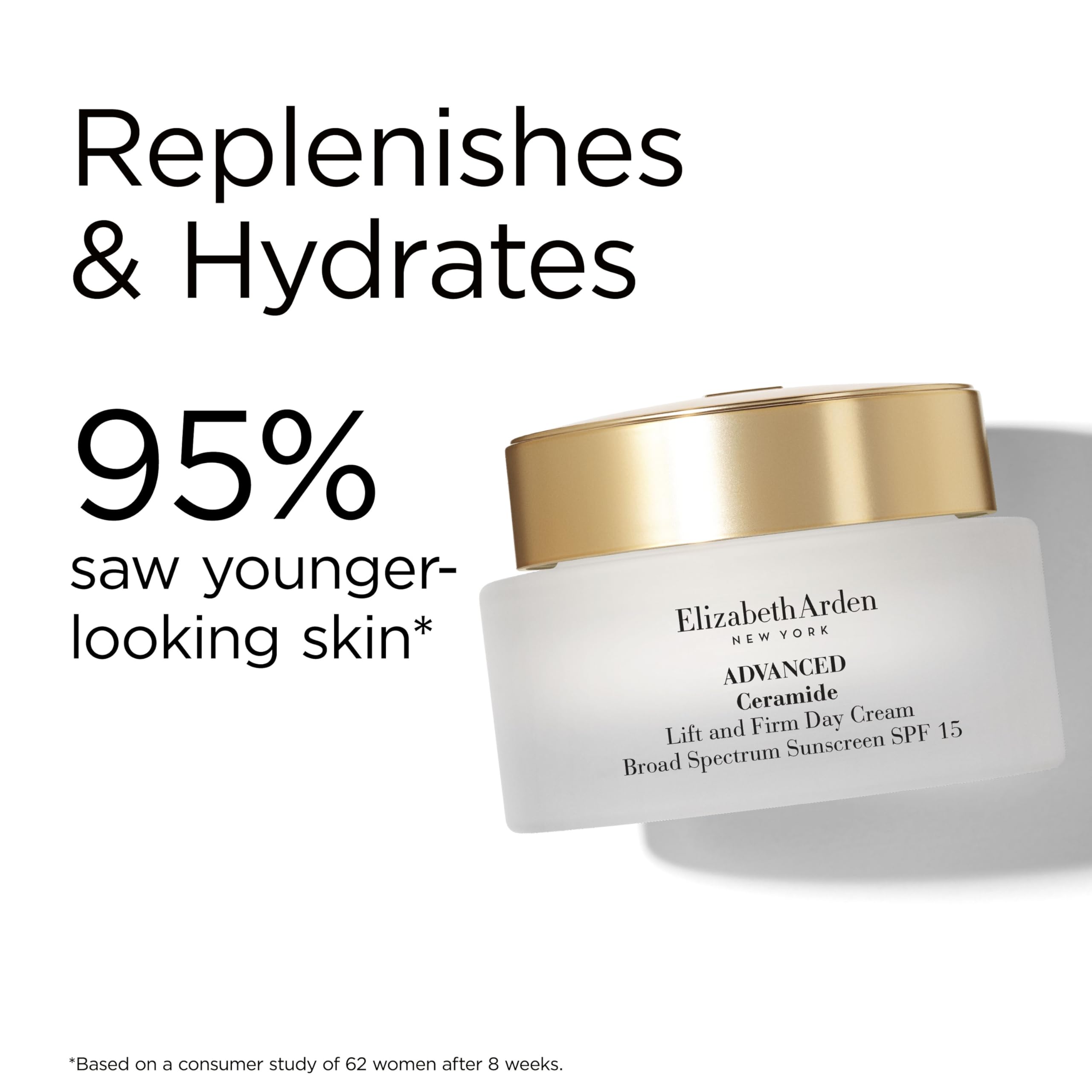Elizabeth Arden Advanced Ceramide Lift and Firm Face Cream, Hydrating Moisturizer for Day or Night, Infused with Peptides, 1.7 fl oz