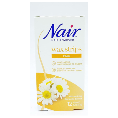 Nair, Facial Wax Strips (Pack of 12)